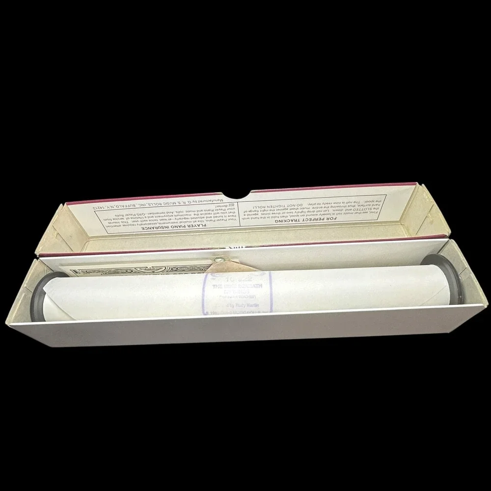 The Wind Beneath My Wings Rudy‎ Martin QRS Piano Music Word Roll 10-992